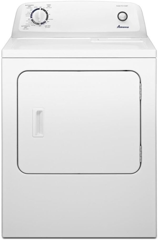 AMANA NED4655EW 6.5 Cu. Ft. Front Load Electric Dryer, White, 11 Drying Cycles-105350 AMANA NED4655EW 6.5 Cu. Ft. Front Load Electric Dryer, White, 11 Drying Cycles-105350