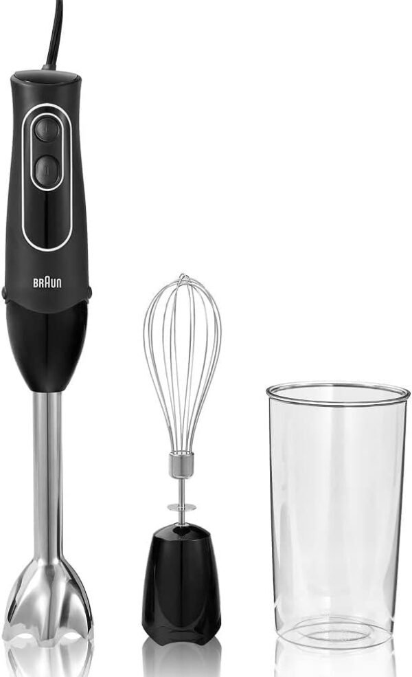 Braun MQ505 Portable Immersion Hand Blender,Powerful 350W Stick Blender,Dual Speed,Whisk,Beaker,Soup,Baby Food,Mixer,Hummus,Egg Beater,Smoothies Braun MQ505 Portable Immersion Hand Blender,Powerful 350W Stick Blender,Dual Speed,Whisk,Beaker,Soup,Baby Food,Mixer,Hummus,Egg Beater,Smoothies