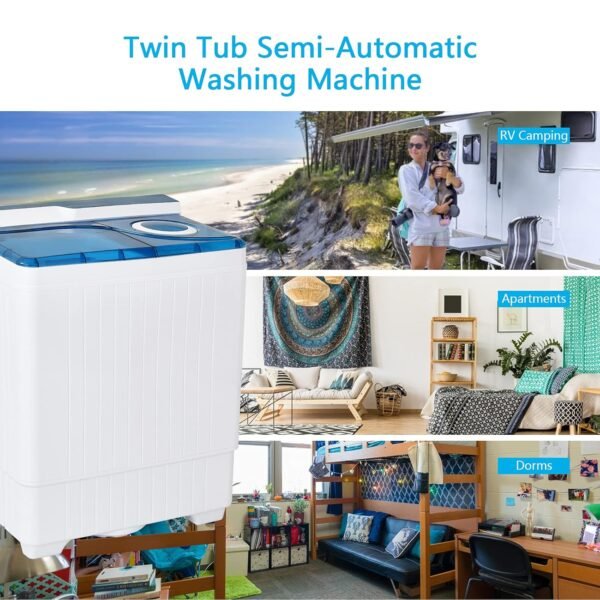 Costway Portable Washing Machine Twin Tub Review Compact Laundry Washer for Apartments