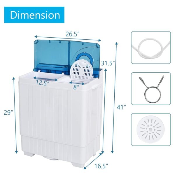 Costway Portable Washing Machine Twin Tub Review Compact Laundry Washer for Apartments