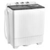 COSTWAY Twin Tub 26lbs Capacity Laundry Portable Washing Machine, 18lbs, Compact Washer for Home Dorm Apartment (Grey+White) COSTWAY Twin Tub 26lbs Capacity Laundry Portable Washing Machine, 18lbs, Compact Washer for Home Dorm Apartment (Grey+White)