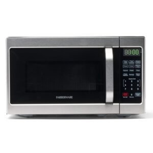 Farberware Countertop Microwave 700 Watts, 0.7 Cu. Ft. - Microwave Oven With LED Lighting and Child Lock - Perfect for Apartments and Dorms - Easy Clean Stainless Steel Farberware Countertop Microwave 700 Watts, 0.7 Cu. Ft. - Microwave Oven With LED Lighting and Child Lock - Perfect for Apartments and Dorms - Easy Clean Stainless Steel