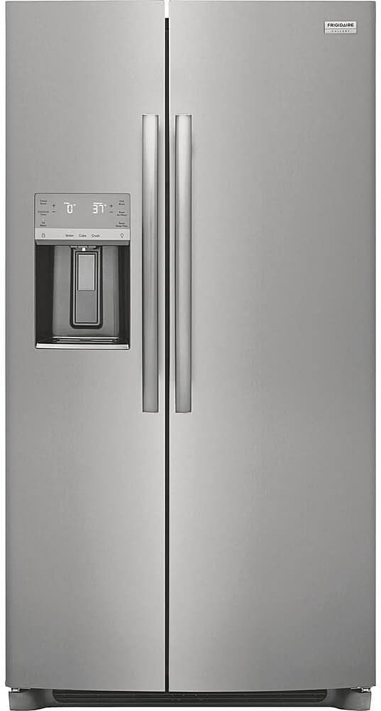 Frigidaire GRSS2652AF 36" Gallery Series Freestanding Side by Side Refrigerator with 25.6 cu. ft. Capacity, 3 Glass Shelves, Crisper Drawer, Ice Maker, Energy Star Certified in... Frigidaire GRSS2652AF 36" Gallery Series Freestanding Side by Side Refrigerator with 25.6 cu. ft. Capacity, 3 Glass Shelves, Crisper Drawer, Ice Maker, Energy Star Certified in...