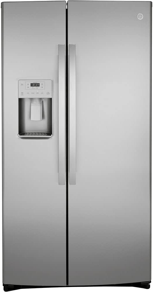 GE® 21.8 Cu. Ft. Counter-Depth Fingerprint Resistant Side-By-Side Refrigerator GE® 21.8 Cu. Ft. Counter-Depth Fingerprint Resistant Side-By-Side Refrigerator