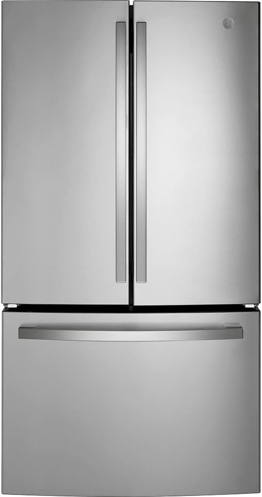 GE GNE27JYMFS 36" French Door Refrigerator with 27 cu. ft. Total Capacity Energy Star LED Lighting Internal Water Dispenser Spill-Proof Shelves in Fingerprint Resistant...