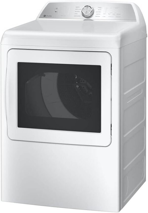 GE Profile PTD60EBSRWS 7.4 Cu. Ft. White Electric Dryer with Sanitize Cycle and Sensor Dry GE Profile PTD60EBSRWS 7.4 Cu. Ft. White Electric Dryer with Sanitize Cycle and Sensor Dry