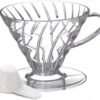 Hario V60 Plastic Coffee Dripper, Size 01, Clear Hario V60 Plastic Coffee Dripper, Size 01, Clear
