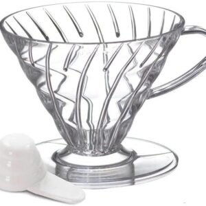 Hario V60 Plastic Coffee Dripper, Size 01, Clear Hario V60 Plastic Coffee Dripper, Size 01, Clear