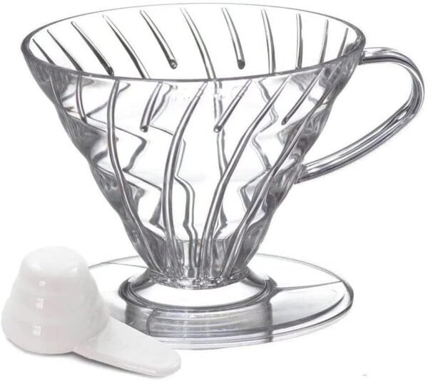 Hario V60 Plastic Coffee Dripper, Size 01, Clear Hario V60 Plastic Coffee Dripper, Size 01, Clear