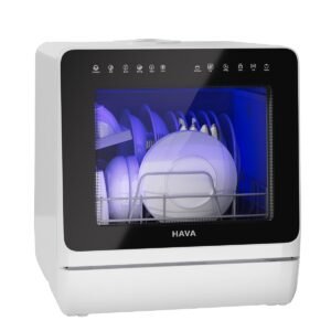 HAVA 2025 NEW Upgraded Countertop Dishwasher with Water Softener and Enhanced Energy Efficiency, Portable Dishwasher with 8 Wash Programs, Child Lock & Delayed Start Function,... HAVA 2025 NEW Upgraded Countertop Dishwasher with Water Softener and Enhanced Energy Efficiency, Portable Dishwasher with 8 Wash Programs, Child Lock & Delayed Start Function,...