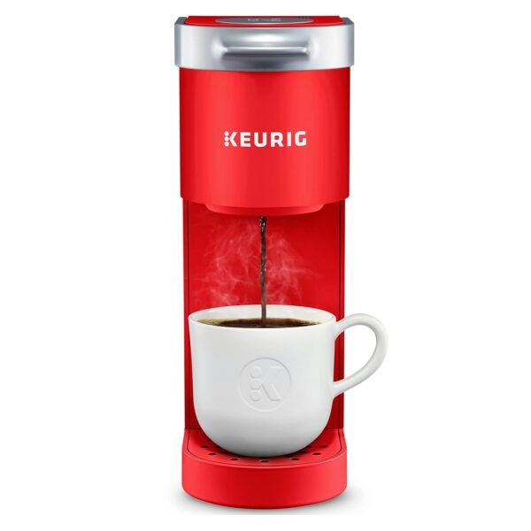 Keurig K-Mini Single Serve K-Cup Pod Coffee Maker, Featuring An Ultra-sleek Design, Poppy Red, 13.19in x 5.55in x 14.37in Keurig K-Mini Single Serve K-Cup Pod Coffee Maker, Featuring An Ultra-sleek Design, Poppy Red, 13.19in x 5.55in x 14.37in