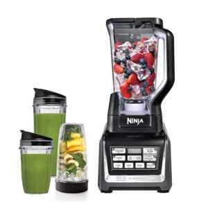 Ninja BL642 Nutri Ninja Personal & Countertop Blender with 1200W Auto-iQ Base, 72 oz. Pitcher, and 18, 24, & 32 oz. To-Go Cups with Spout Lids, For Smoothies, Shakes & More,... Ninja BL642 Nutri Ninja Personal & Countertop Blender with 1200W Auto-iQ Base, 72 oz. Pitcher, and 18, 24, & 32 oz. To-Go Cups with Spout Lids, For Smoothies, Shakes & More,...