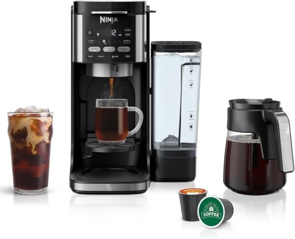 Ninja CFP101 DualBrew Hot & Iced Coffee Maker, Single-Serve, Compatible with K-Cups & 12-Cup Drip Coffee Maker, Black (Renewed) Ninja CFP101 DualBrew Hot & Iced Coffee Maker, Single-Serve, Compatible with K-Cups & 12-Cup Drip Coffee Maker, Black (Renewed)