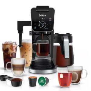 Ninja CFP301 DualBrew Pro Specialty 12-Cup Drip Maker with Glass Carafe, Single-Serve for Coffee Pods or Grounds, with 4 Brew Styles, Frother & Separate Hot Water System, Black Ninja CFP301 DualBrew Pro Specialty 12-Cup Drip Maker with Glass Carafe, Single-Serve for Coffee Pods or Grounds, with 4 Brew Styles, Frother & Separate Hot Water System, Black