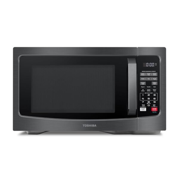 TOSHIBA EM131A5C-BS Countertop Microwave Ovens 1.2 Cu Ft, 12.4" Removable Turntable Smart Humidity Sensor 12 Auto Menus Mute Function ECO Mode Easy Clean Interior Black Color 1000W TOSHIBA EM131A5C-BS Countertop Microwave Ovens 1.2 Cu Ft, 12.4" Removable Turntable Smart Humidity Sensor 12 Auto Menus Mute Function ECO Mode Easy Clean Interior Black Color 1000W